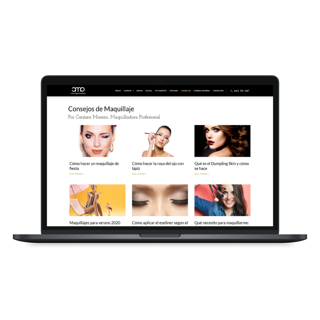 Creación de blog especializado en maquillaje