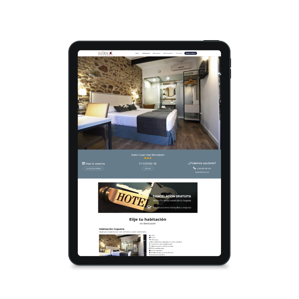Diseño página web de hotel